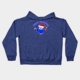 Merry Christmas Owl Kids Hoodie